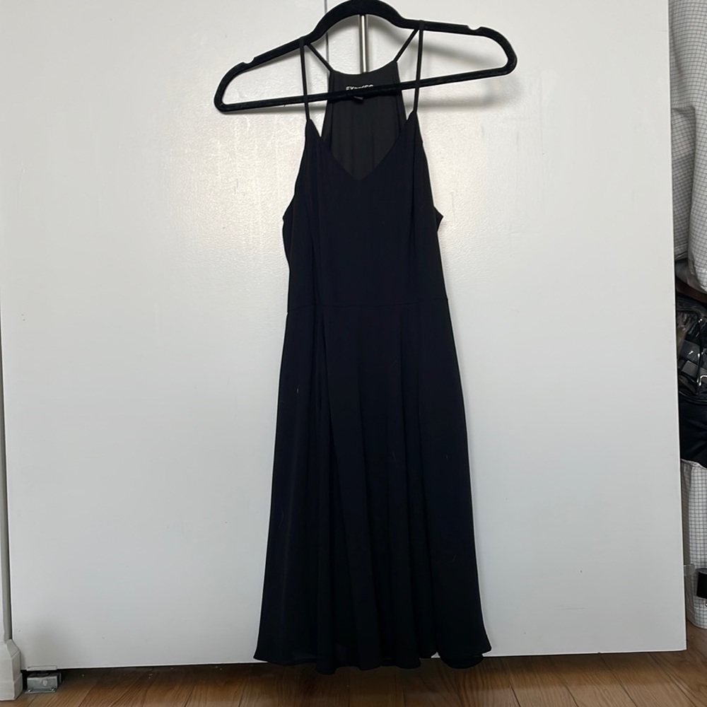 Black halter dress by Express. Size 2.